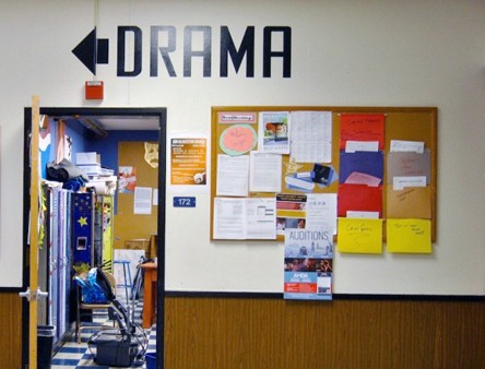 The entrance to the Beaverton High School theater department.