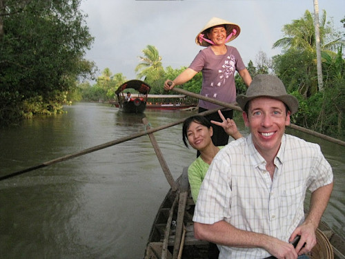 Associate Professor of Japanese Bruce Suttmeier travels along the Mekong Delta in Vietnam on an overseas academic program. Faculty join o...