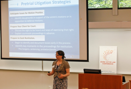 NCVLI Staff Attorney Rebecca S.T. Khalil trains at the Conference. Photo by Chris Wilson.