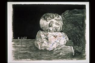 Untitled by William Kentridge, 1997. Charcoal, pastel, and gouache on paper, 48.5 x 63 inches