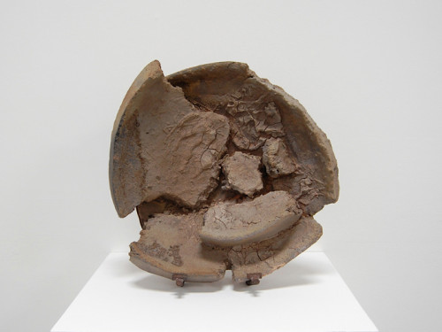 Peter Voulkos, Untitled Plate, 2000, Wood-fired stoneware, 7.75 x 20.5 x 21.5 inches, Courtesy Frank Lloyd Gallery, Santa Monica