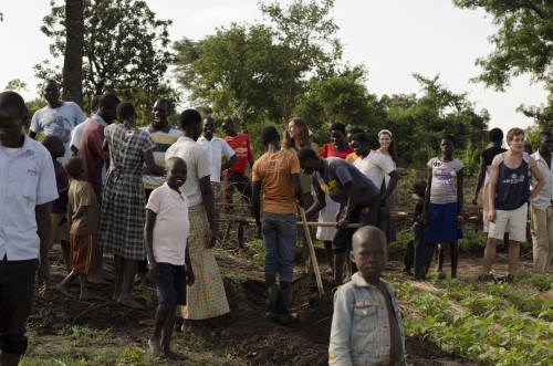 Planting the Seeds of Peace Ambassadors in action in northern Uganda this summer.  Photo by Saskia Sichermann.