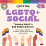 Inviting Students, Staff and Faculty to join for an LGBTQ+ Social!