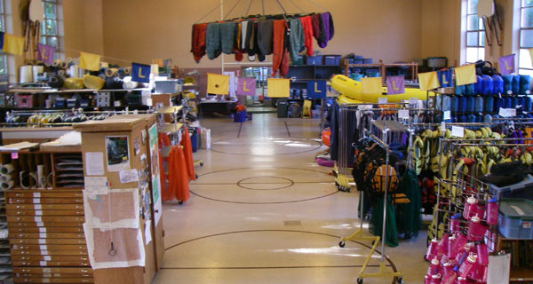 The Sequoia equipment warehouse has thousands of items available to students.