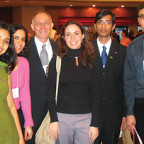 From left: Soniya Deshmukh '07, Dorra Zairi '07, Greg Caldwell, director of international student services, Sahar Abu El Fath '07, Ashequ...