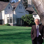 Above: President Michael Mooney outside Cooley House.