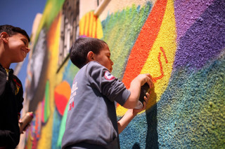 A young artist in Ajloun, Jordan (Photo by Samantha Robison BA '08)