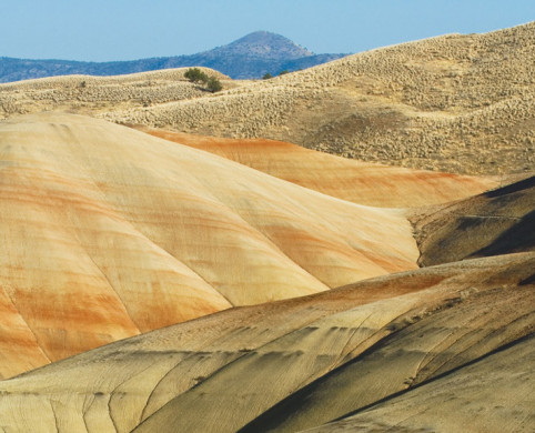 The Painted Hills, located in central Oregon, are part of the 14,000-acre John Day Fossil Beds National Monument.