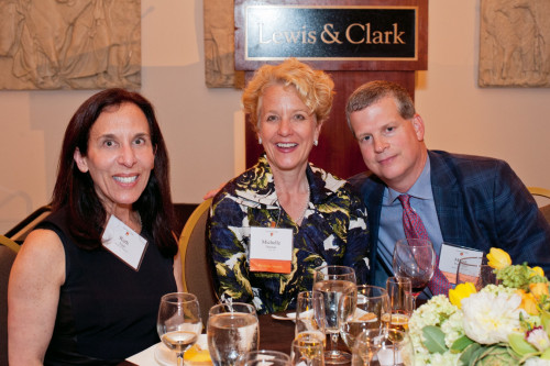 Trustee Ruth Sigal with Michelle Dorman and Board Chair Mark Dorman.