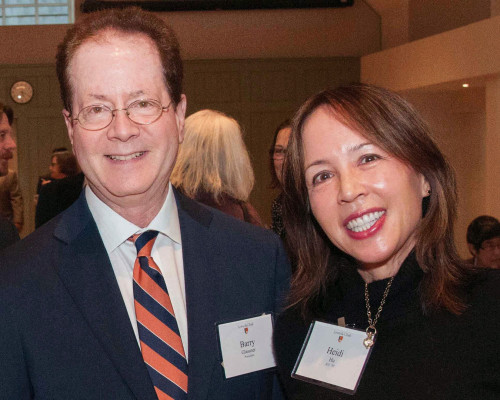 President Glassner and Trustee Heidi Hu BS '85