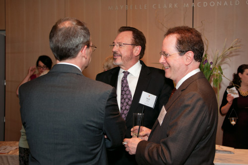 Trustee Mark Tratos JD '79 and President Barry Glassner. Photos by Soulayvanh Beisel