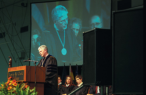 President Hochstettler delivers his inaugural address, titled The Imperative to Explore.