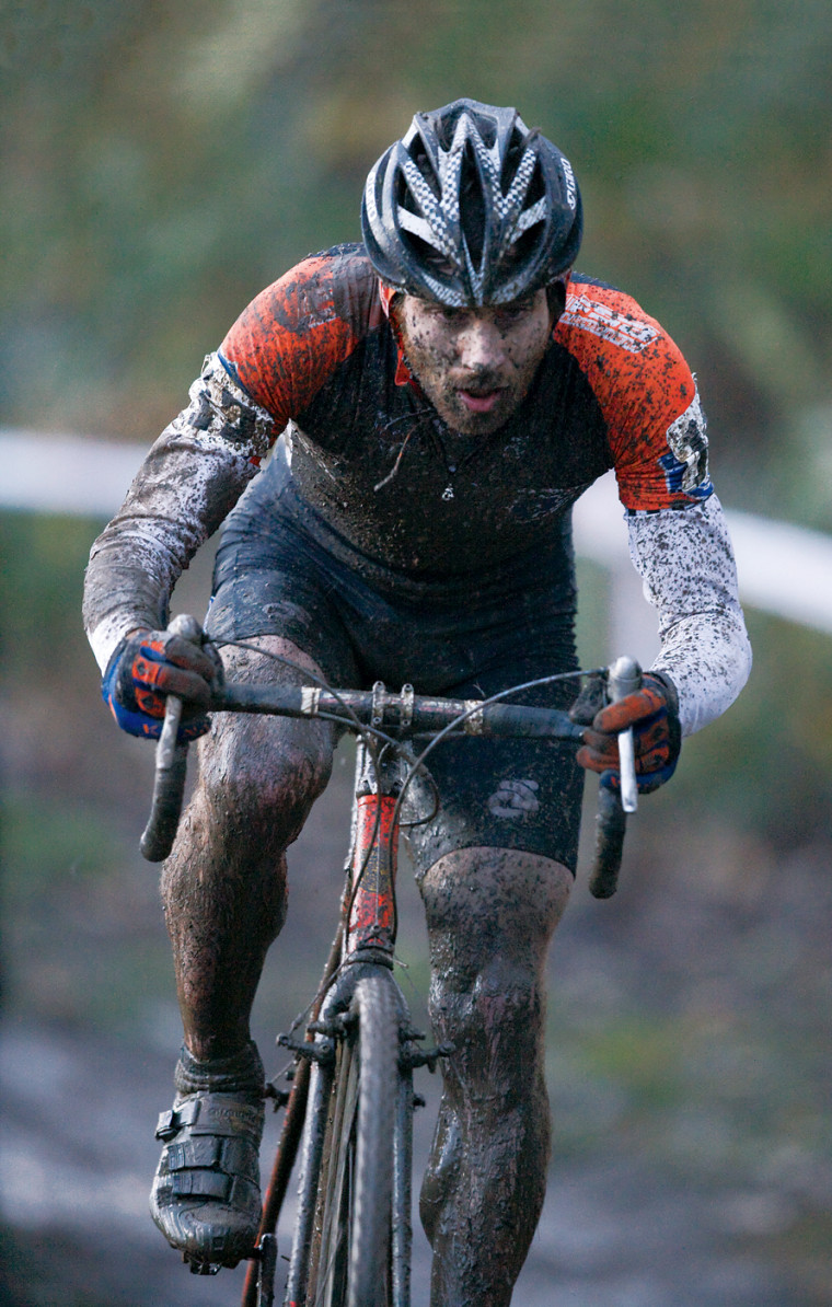 Tonkin in a cyclo-cross competition.