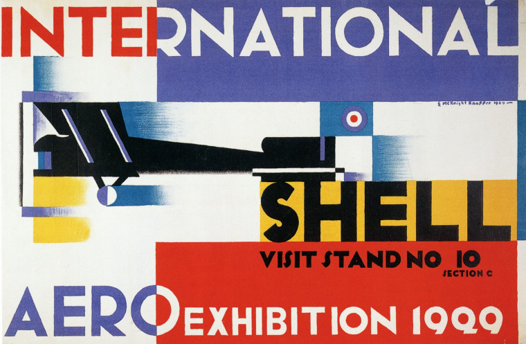 E. McKnight Kauffer, International Aero Exhibition (1929) for Shell.
