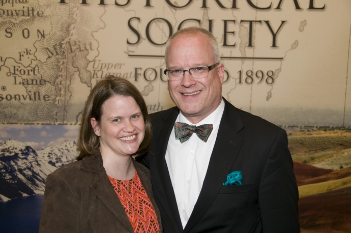 Harpole Attorney Award recipient Racheal Baker and her father, the Hon. James Egan of the Oregon Court of Appeals