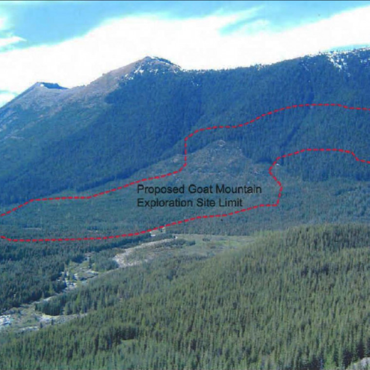 Site of proposed mining site near Mount St. Helens