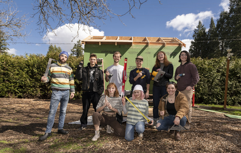 L&C's student-led Tiny House Club is building a sustainable dwelling for a Portland-area nonprofit.