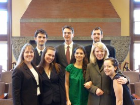 Executive Director Pamela Frasch, Animal Law Clinic Director, Kathy Hessler, and the animal law moot court team.