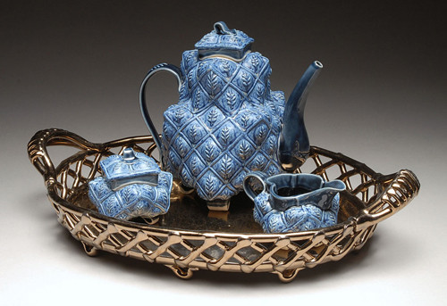Margaret Bohls, Blue Leaf Tea Set