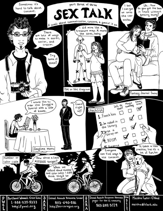 Sex Talk comic by Maisha Foster-O'Neal
