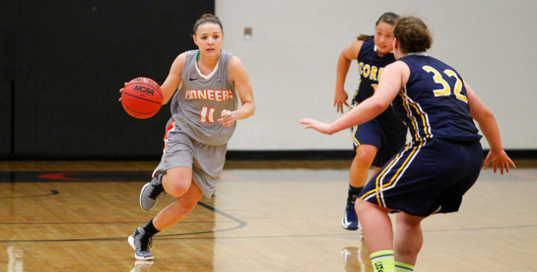 Katie Anderson '14 faced players from Corban University in a November tournament.