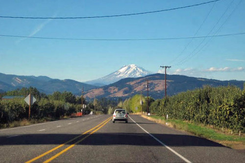 We're on the road towards Mt. Hood!