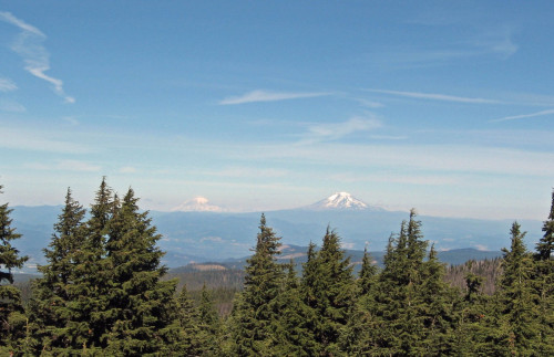 Mt. Adams and Mt. Rainier in the distance