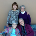 Top: Doris Marks, Mary Lou Stewart; Bottom: Prue Douglas, Joann Geddes