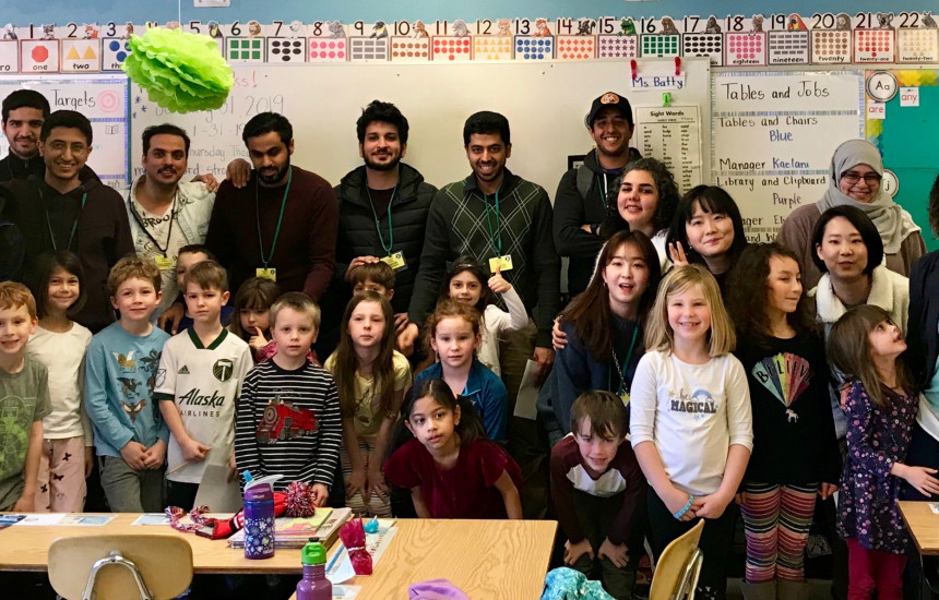 Our Spring 2019 Leadership & Service Integrated Skills class volunteered with a local first g...