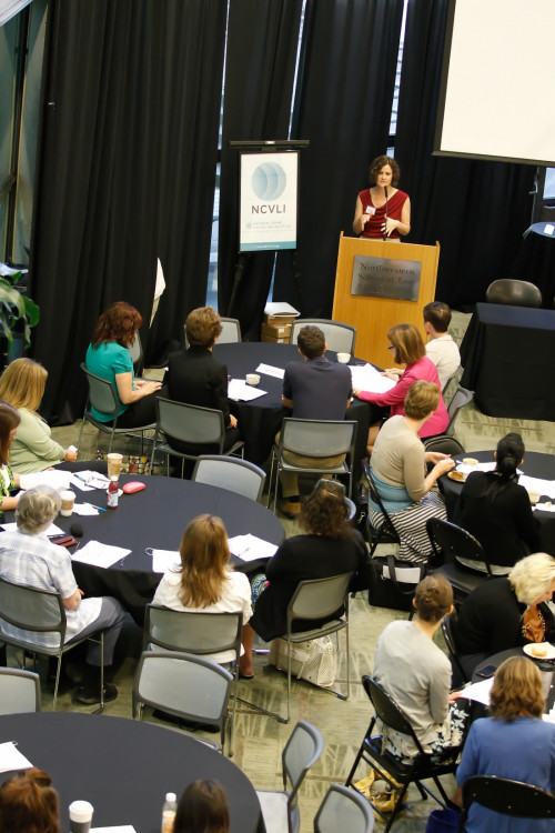 Conference attendees hear from NCVLI Executive Director Meg Garvin. Photo by Chris Wilson.