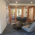 Image of Human Resources entry way/lobby in the lower level of McAfee.
