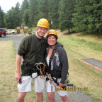 Heyke and her husband Sete Baker on a recent zip line adventure.