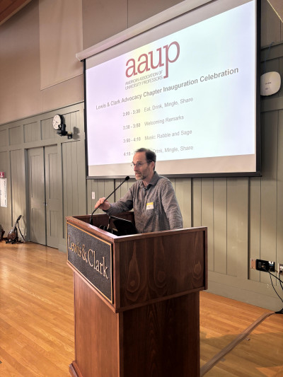 Oren Kosansky is the president of the AAUP at LC.