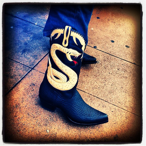 David McKelvey's cowboy boots (photo: @grether)