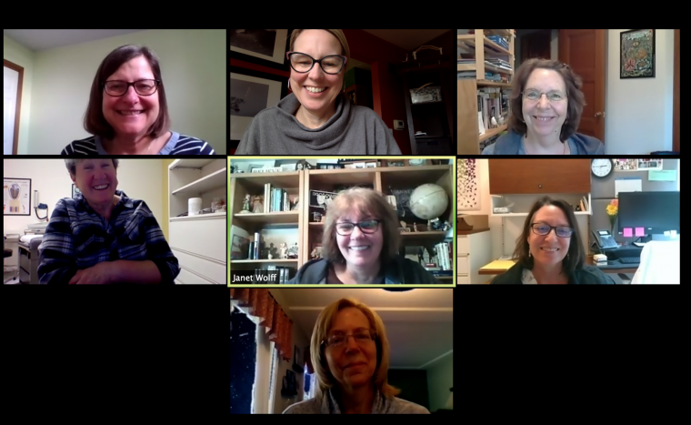Screenshot of Zoom meeting with Student Health Services staff