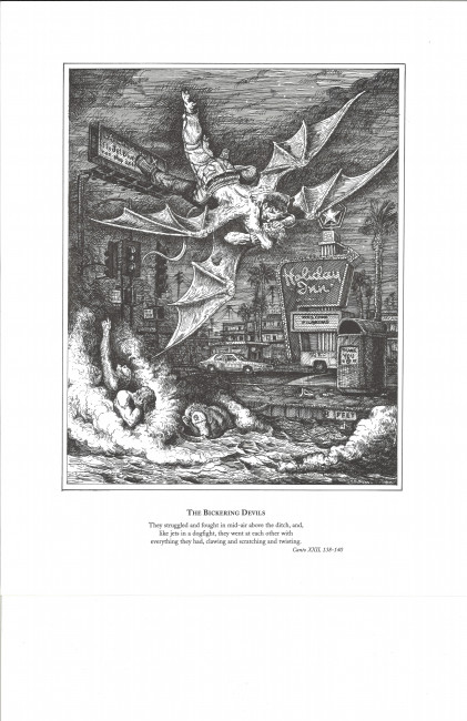 Canto XXII, 139-141: The Bickering DevilsFrom the series Dante's Inferno, 2002Black and white lit...