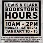 Our hours are 10-2 this week.