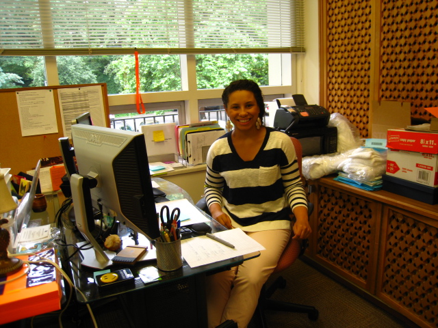 Marisol Jenkins '15 works in the Office of Conferences and Events during the summer.