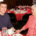 Danil Semenov '07, recipient of the Grace Spacht Memorial scholarship, with Jane Bryson, life tru...