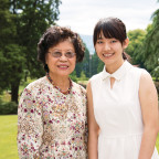 Esther Lee and junior Aojie Zheng, the most recent recipient of the Esther and Edward Lee Scholar...