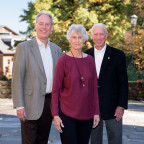 President Wim Wiewel with Susan Bates and Life Trustee John Bates