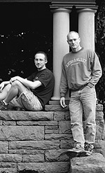 Daniel Sanderman '04 (left) and Nicholas Smith, Miller Professor of Humanities and philosophy chair.