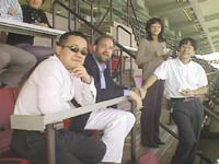 Edward Chow '84, John Wright '83, Yuko (Torimaru) Mastumura '83 and Tsuyoshi Matsumura '84 enjoyed the races in Hong Kong.