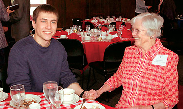 Danil Semenov '07, recipient of the Grace Spacht Memorial scholarship, with Jane Bryson, life trustee and donor to the Ruth R. Templeton ...