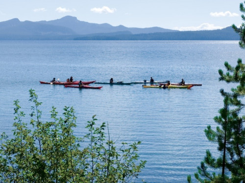 In addition to premier kayaking, students camp on shore, hike to surrounding peaks and waterfalls, and gaze on the dramatic vistas of sno...