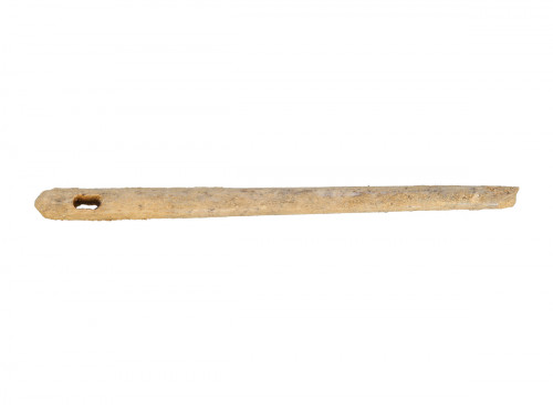 A bone needle, one of several everyday objects discovered at the villa.