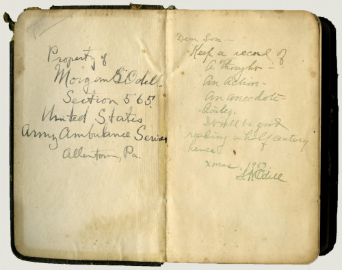Morgan Odell's journal from his time in the Great War.