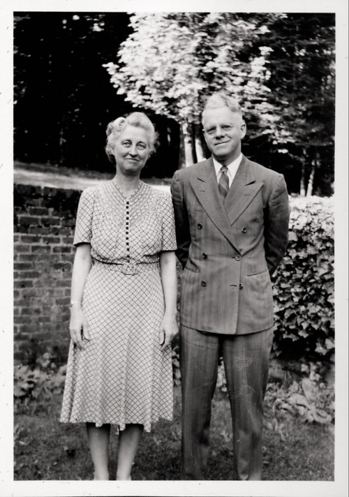 Ruth and Morgan Odell. A much beloved figure, Morgan served as Lewis & Clark's first president on Palatine Hill from 1942-1960.