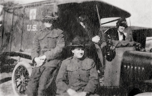 Captain Odell (left) at Camp Crane, Pennsylvania, May 1915.