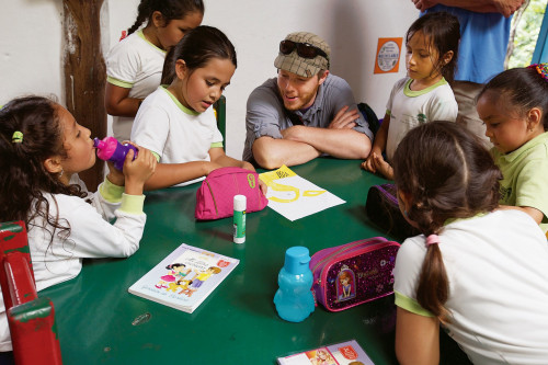 Visiting with students at Tomas de Berlanga School— Santa Cruz Island, Galapagos.